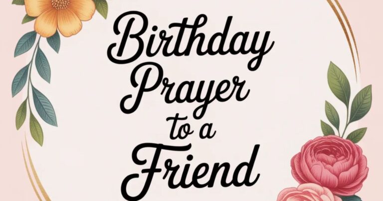 birthday prayer to a friend