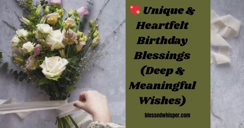 💖 Unique & Heartfelt Birthday Blessings (Deep & Meaningful Wishes)