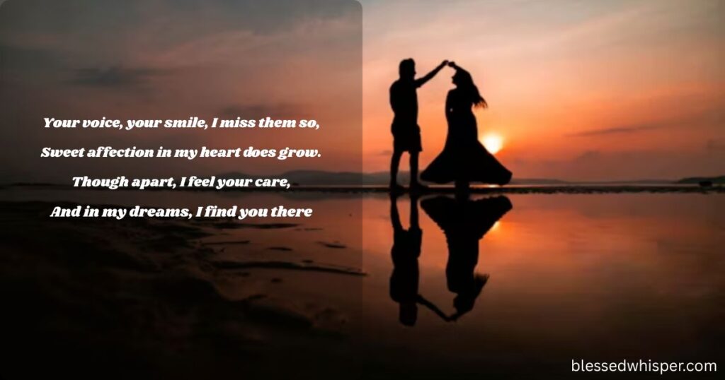 I miss you message to make her smile