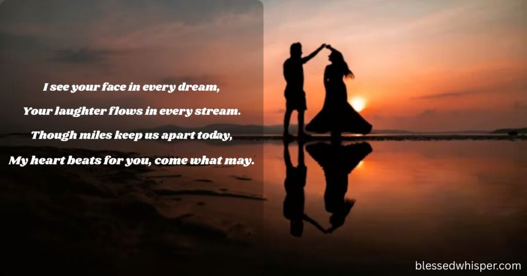 I miss you message to make her smile