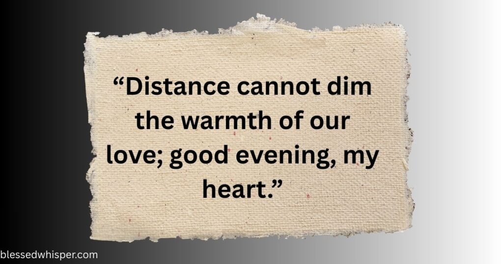 good evening message for love