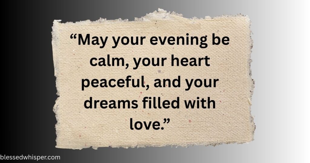 good evening message for love