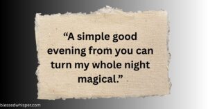 good evening message for love