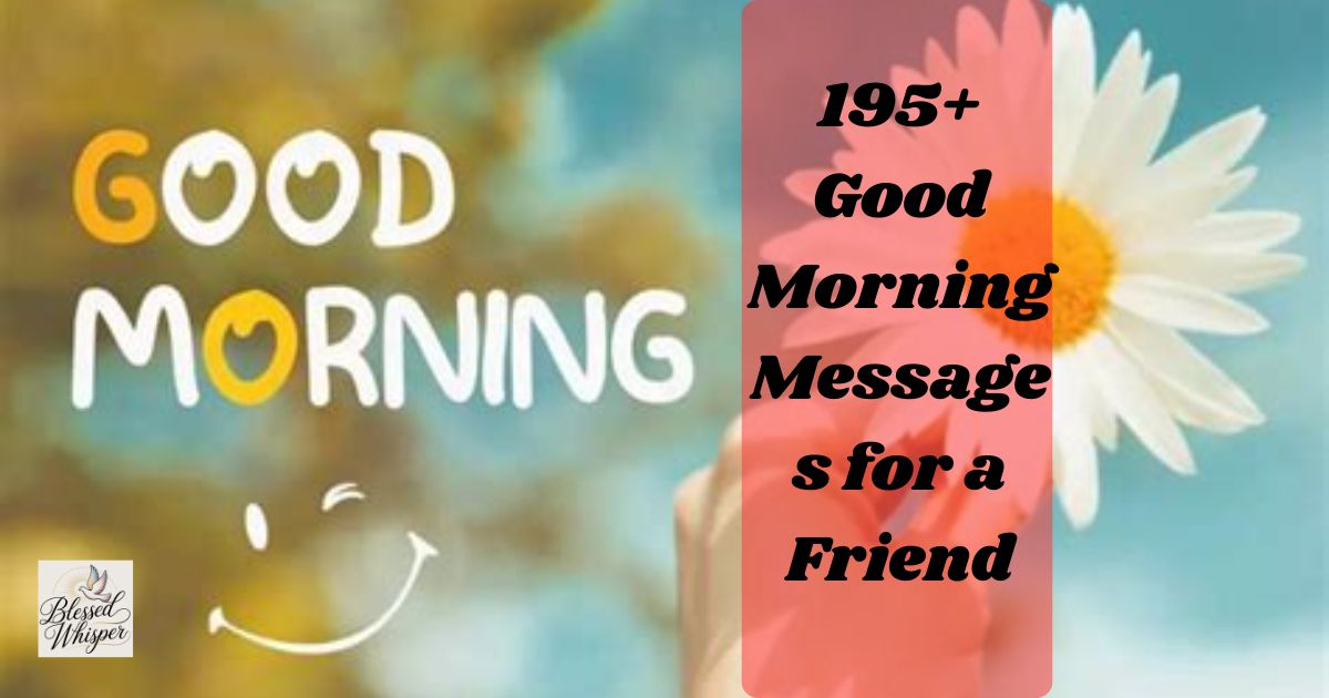 good morning messages for a friend