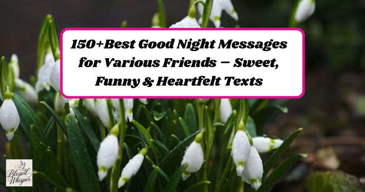 good night messages for various friends