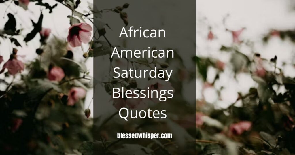 African American Saturday Prayers