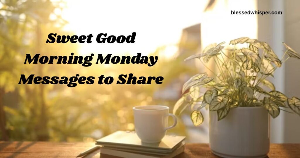 Sweet Good Morning Monday Messages to Share