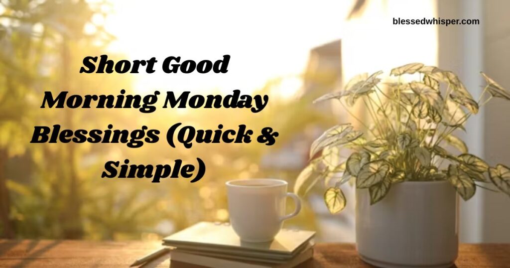 Short Good Morning Monday Blessings (Quick & Simple)