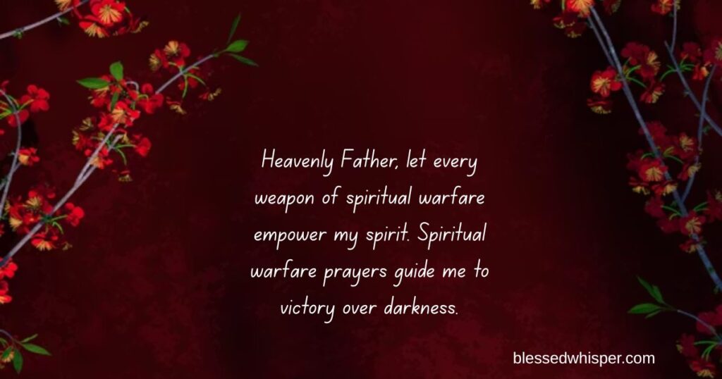 spiritual warfare prayers book
