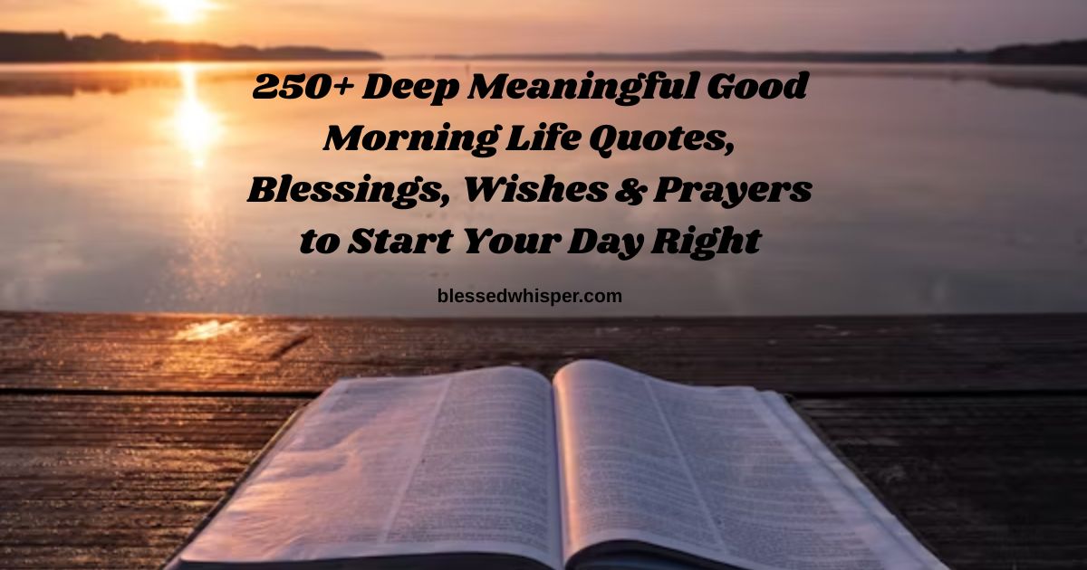 deep meaningful good morning life quotes